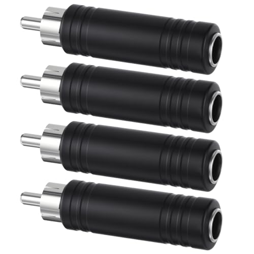 Adaptador 6.35mm a RCA Pack x4 miniatura 1