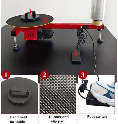 Efficient Electric Pallet Wrapping Machine for Secure Load Packing, Heavy-Duty Stretch Film Wrapper for Warehouse & Shipping, Boost Productivity & Protect Cargo