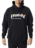  THRASHER Sudadera con Capucha Intro Burner Negro (S, Negro)