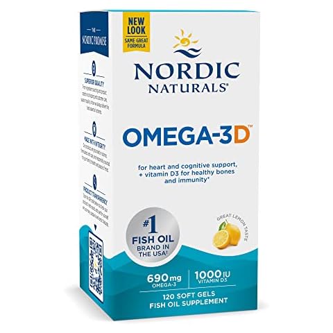 Nordic Naturals Omega-3D, Lemon Flavor - 120 Soft Gels Cover