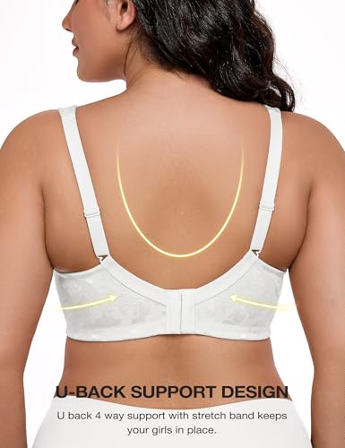 Wingslove Women's Minimizer Bras Full Coverage Wirefree Comfort Plus Size Bra Large Bust Non Padded3