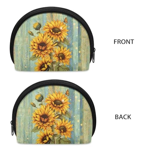 Sunflower Small Coin, Mini Wallet Coin Pouch for Women Girls, Coin Card Pouch2