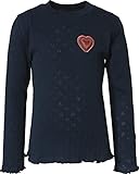s.Oliver Mädchen Long Sleeve Langarmshirt, Blau, 116-122 EU