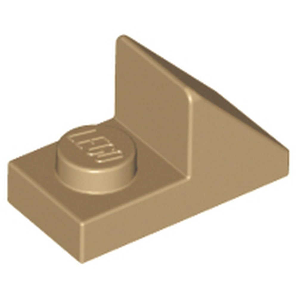 LEGO Slope 45 2 x 1 with 2/3 Cutout, Part 92946 (Dark Tan, 5, Bricks) — image 1