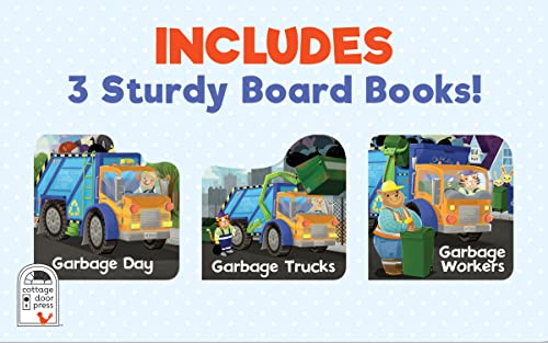 Garbage Truck Tales - Wheeled Board Book Set, 3-Book Gift Set With Rolling Trash Truck Vehicle Slipcase for Toddlers (Roll & Play Stories)