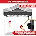 ONBEST Pavillon – 3x3m – Großer Eingang - Wasserdicht – Pop up Gestell – Seitenwänden mit 3x3 Fenstern – Zusätzlich mit Tasche – Faltbarer Outdoor Pavillon Faltpavillon (Grau)