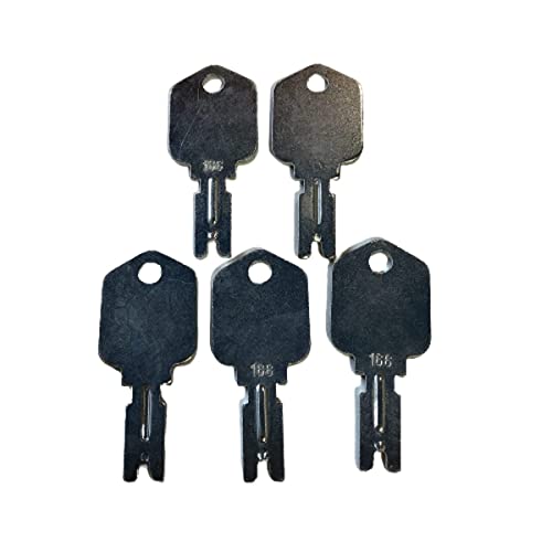 Key 4# 166 Forklift Ignition Key Fits Clark Yale Hyster Komatsu Gradall Gehl Crown 5 Pc #TOP2