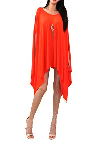 Image of Vivicastle Women's USA Loose Bat Wing Dolman Poncho Tunic Dress Top