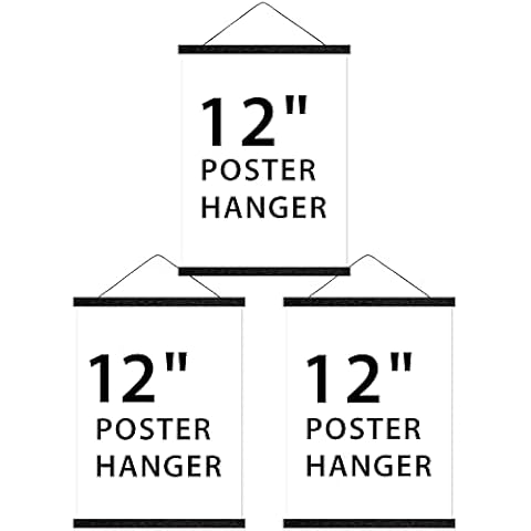 2 Pack 12 Inch Poster Hanger and 1 Pack 12 Inch Poster Hanger Cover