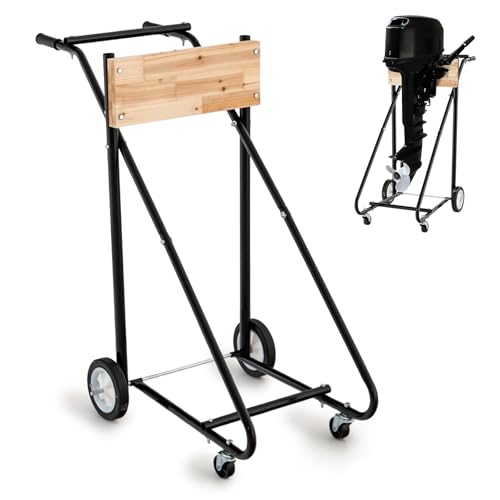 ERGOMASTER Outboard Boat Motor Stand 330 lbs Capacity Boat Motor Carrier Cart with Wheels for Motor Repair Transport Maintenance Storage