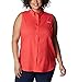 Columbia Women's Tamiami Sleeveless Shirt, Red Hibiscus, Medium