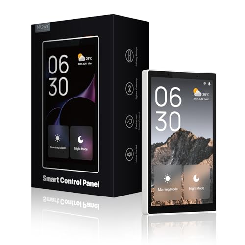 MOES Smart Home Touchscreen Control(1-Switch Panel), In-wall Smart Panel with Alexa Built-in, Compatible with Smart Life devices, Manage and Control H