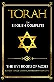 The Torah Large Print in English - The Complete Pentateuch Full text with Explanations Of Terms .