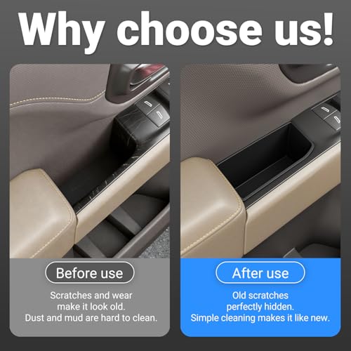 Image of 4PCS Door Side Storage Box Compatible with 2022-2026 Chevy Silverado GMC Sierra Door Handle Phone Pocket Tray Insert Organizer Crew Cab Replacement for 2022-2026 Chevy Silverado Accessories