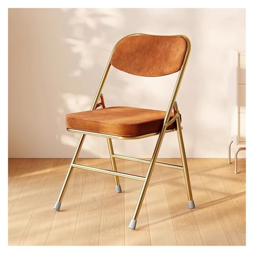 Silla plegable acolchada con asiento cómodo y cojín de tela para uso en interiores