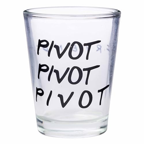 Image of Silver Buffalo Friends Iconic Quotes inchYou're My Lobster, inch inchHow You Doin' inch inchPivot, inch and inchWe Were On A Break! inch 4 Pack Mini Glasses, 1.5 Ounces