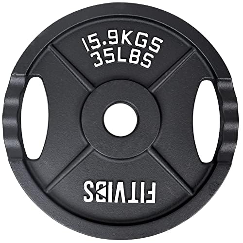Signature Fitness Cast Iron Plate Weight Plate for Strength Training and Weightlifting, Standard or Olympic, Multiple Sizes