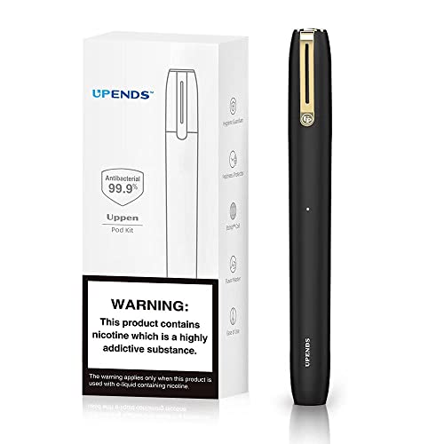 E Zigarette Starter Kit von Upends, Staubkappe Design, auslaufsicheres Design, mit 2mL nachfüllbaren Mundstück, 600mah Batterie, elektronische Wasserpfeife keine Flüssigkeit kein Nikotin Black E Zigarette Starter Kit von Upends, Staubkappe Design, auslaufsicheres Design, mit 2mL nachfüllbaren Mundstück, 600mah Batterie, elektronische Wasserpfeife keine Flüssigkeit kein Nikotin Black
