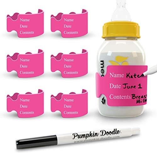 Image of Pumpkin Doodle The Original Write and Reuse Baby Bottle Labels for Daycare