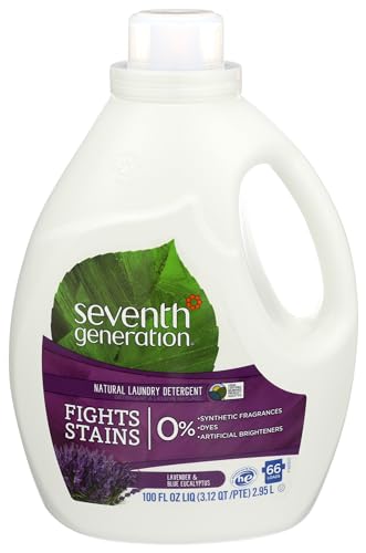 Seventh Generation Liquid Laundry Detergent, Fresh scent, Lavender, 100 Fl Oz