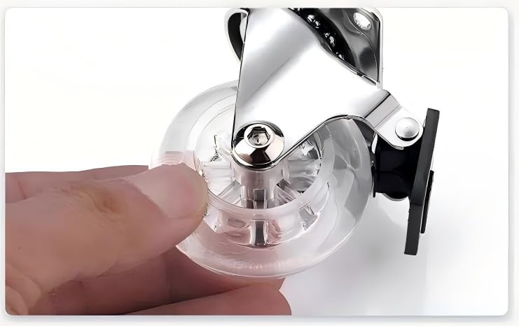 SD-75B-250-20-16L 三木プーリ ミキ インデックスハンドル SD-75B-250-20-16L P ブレーキロック付きラバーキャスターホイール4個セット(2078クリアホイール)。