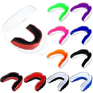 10 Pcs Sport Mouth Guards Mouthguard Gum Mouth Guard Teeth Armor Game Guard for Boxing Basketball Football Hockey Karate Basketball Rugby Match (Bright Color)