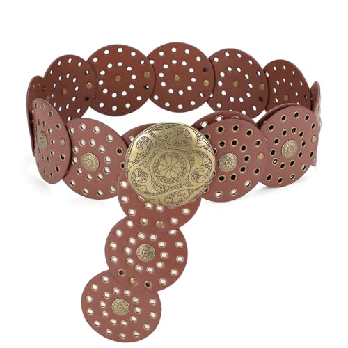 Women's Western Belt with Disc Buckle - Vintage Cowgirl Belt for Women's Dresses & Jeans2