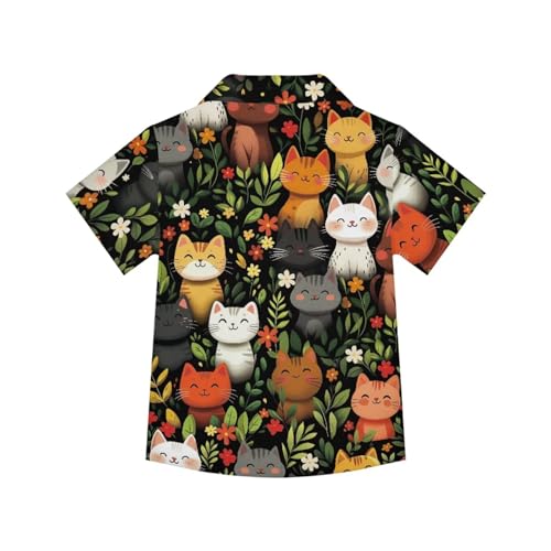 PinUp Angel Breathable Hawaiian Shirt for Kids Summer Beach Vacation Button Up Funny Tropical Graphic Shirt Top2