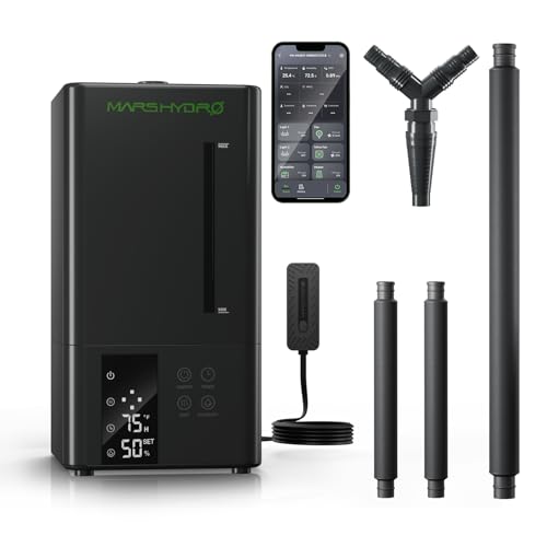 MARS HYDRO 2026 New Plant Humidifier 6L,with Adjustable Humidity,Timer Function,Ultrasonic Precise and Silent Operation,No-Leak Seal for Grow Tent,Indoor Planting,Greenhouse