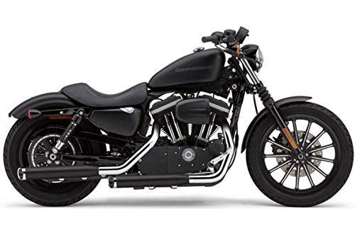 Harley XL883N Cobra Pot d'échappement à enfiler Noir 7,6 cm
