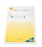 Post-it 7693G Gesprächsnotiz (102 x 149 mm, 50 Blatt) weiß / gelb