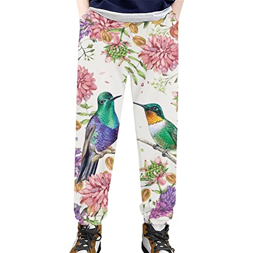 Forchrinse Black Dog Paw Kids Fleece Jogger Pants Sweatpants for Boys Girls(4-15Years)