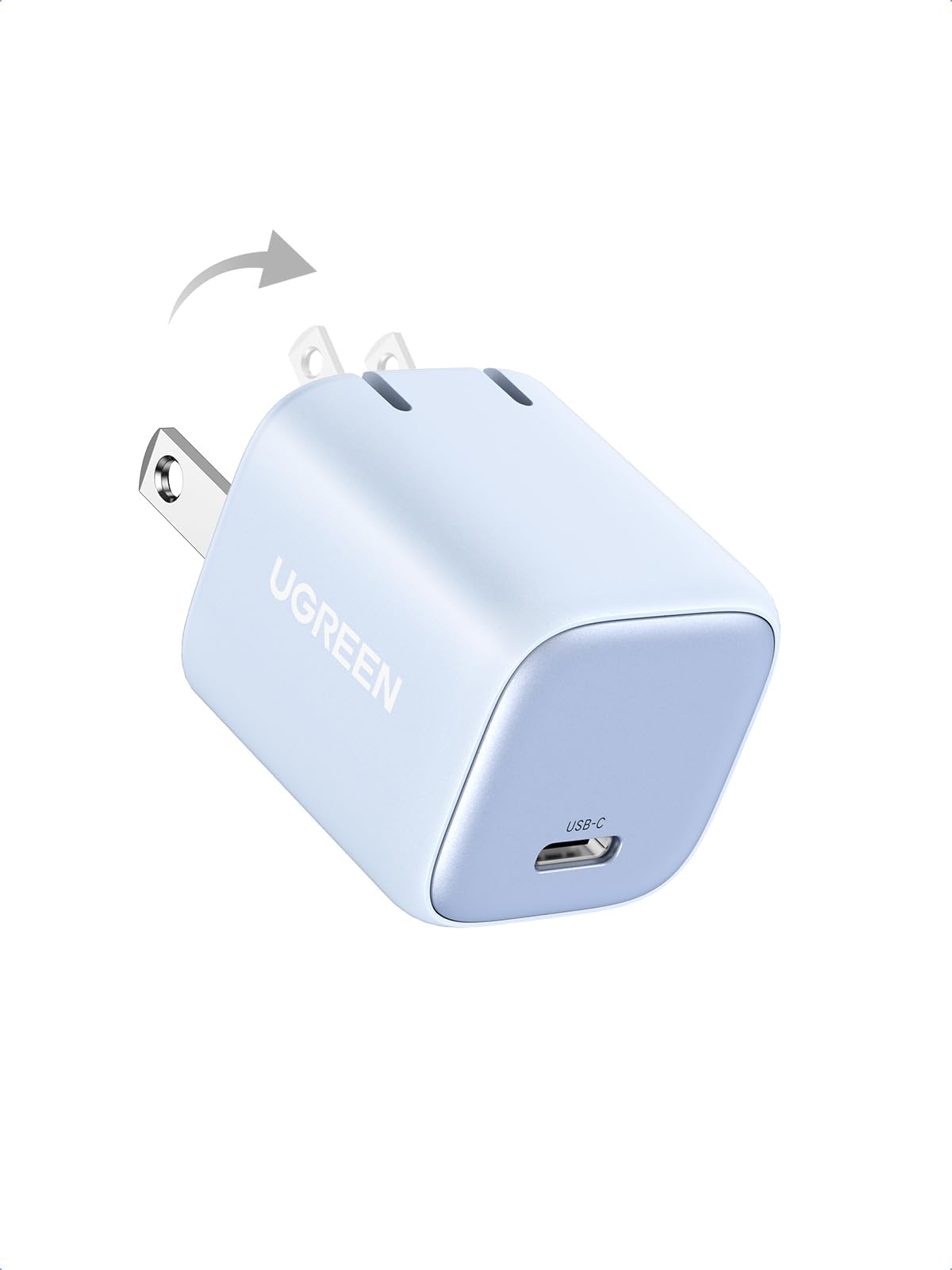 30W USB C Charger, Nexode Foldable GaN PPS Compact Fast Wall Charger Block, USB-C Power Adapter for iPhone 17/16/15/14, Galaxy S25/S24/S23, Pixel 9/8/7, MacBook Air, iPad(Blue)