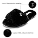 JOJOCOSY Rabbit Model Lady’s Comfortable Fuzzy Memory Foam Scuff Women’s Fashion Plush Open-toe Relaxing Indoor Slippers (Black, Large)