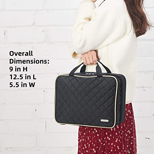 Findcozy Toiletry Bag Travel Bag With Hanging Hook, Cosmetic Bag, Travel Makeup Organizer For Women, Black #TOP6