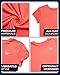 Reebok Girls Athletic Shirts - Single/Multipack Performance Short Sleeve Crewneck Girls Shirts - Gym Workout Active T-Shirts, Size 8, Hot Coral