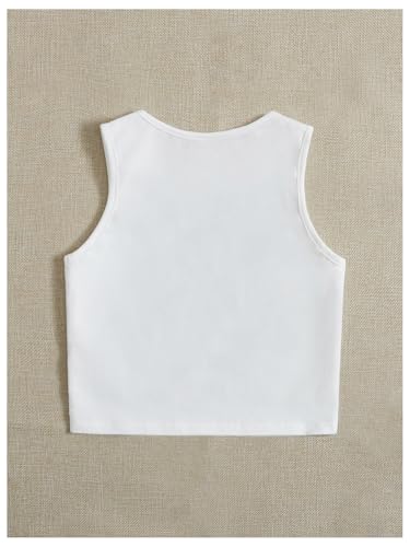 Floerns Girl's Letter Print Sleeveless Tank Top Kids Crewneck Cheetah Vest Shirts2