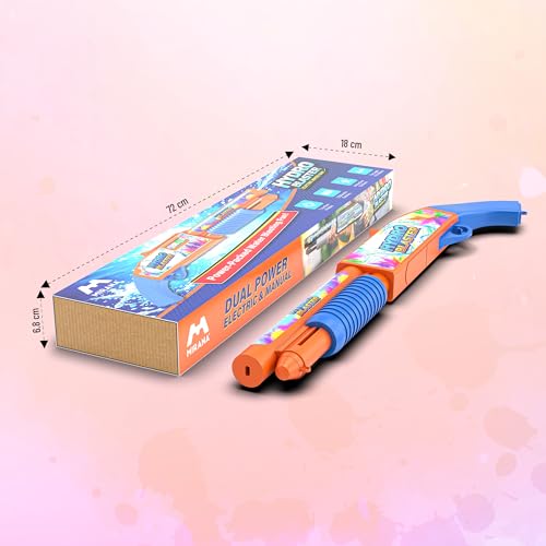 Image of Mirana Hydro Blaster - Electronic Water Toy Gun for Kids - Powerful Spray, Easy Refill & Rechargeable Battery - 2 Trigger Modes - For Pool, Beach & Outdoor Parties - For Boys & Girls 4+ Years (Orange)