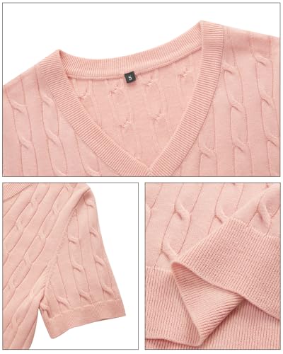 Image of Arach&Cloz Women's Wool Blend Spring Summer Lightweight Business Casual Sweater Tops 2026