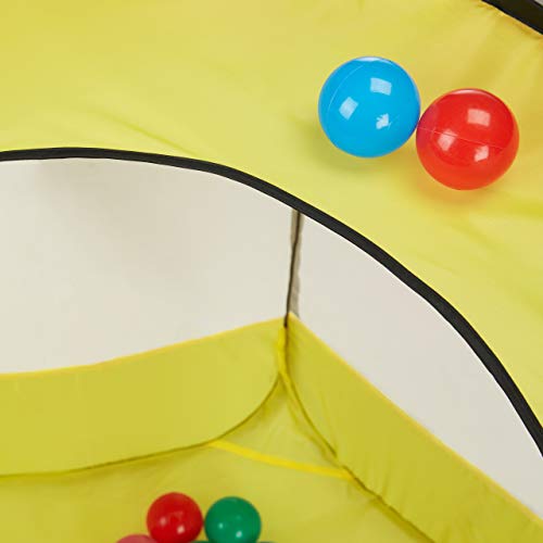 Relaxdays 100 balles boules tente de jeu Pop up intérieur, 10022471, Rouge – Image 5