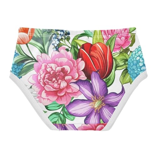 Colorful Flowers Roses Girls Underwear Toddler 2t Cotton Panties for Girl Flower Underpants Briefs2