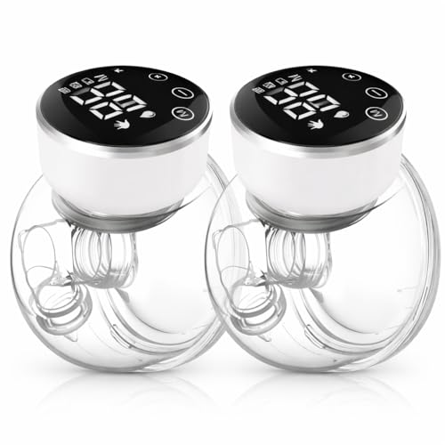 NaNaLazy Wearable Breast Pump Hands Free of Longer Battery Life & LED Display, Portable Electric Breast Pump with 3 Modes & 9 Levels & Low Noise, 24...