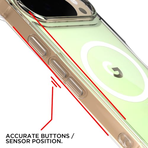 Image of Amazon Basics Back Cover for Google Pixel 10 Pro XL 5G Mag-Safe Shockproof PC + TPU Protective Case Magnetic Support Bumper Case (Transparent Mag-Safe)