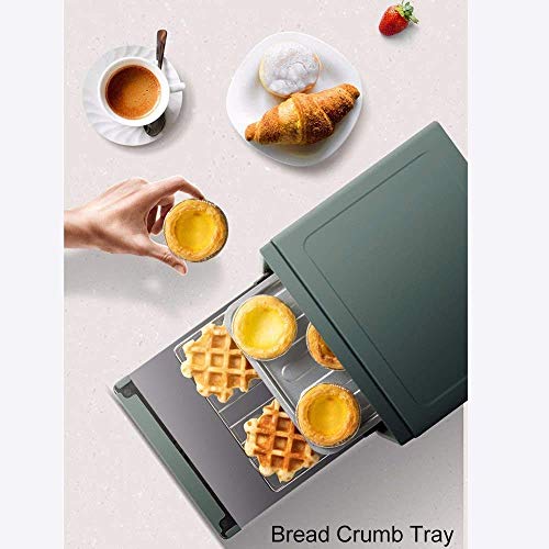 Mini-oven Elektrisch met licht Elektrische grill met instelbare temperatuurregeling Timer Drielaagse bakpositie bespaart meer ruimte Mini-ovens van 12 liter happy - Afbeelding 5