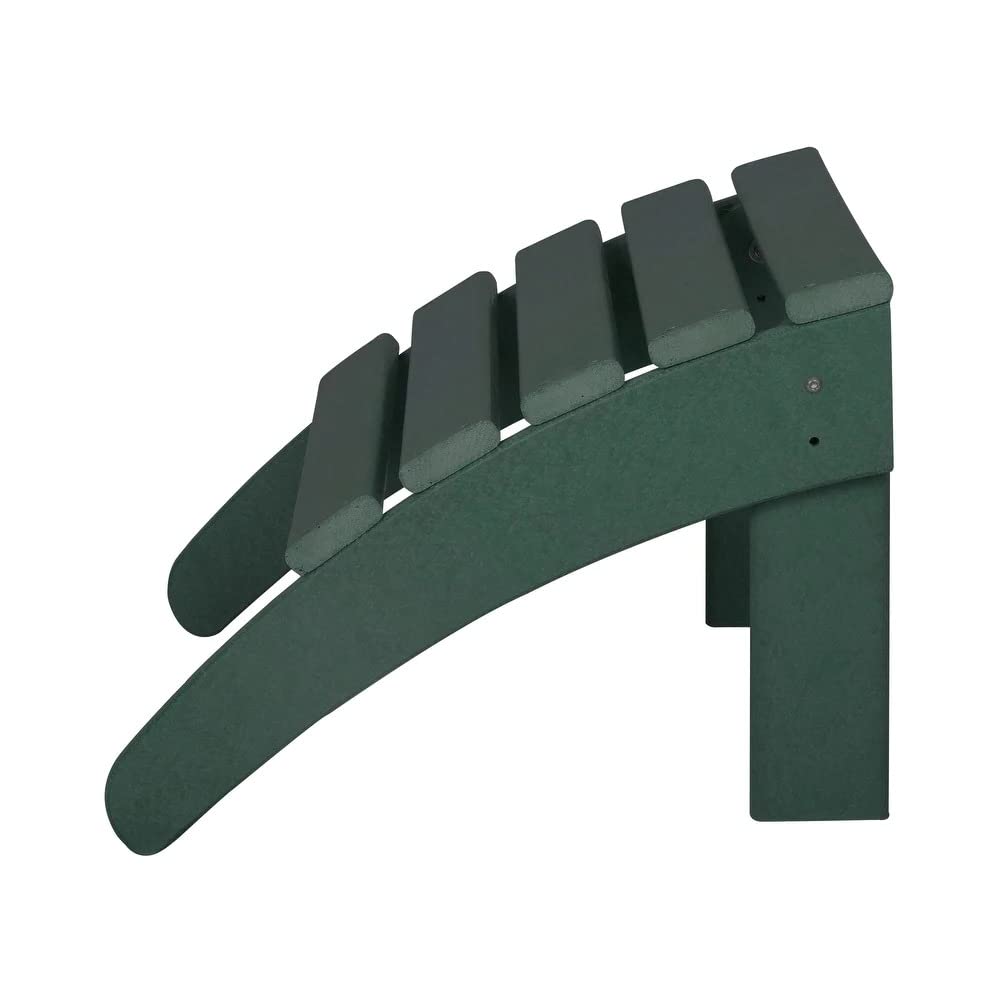 Green Color Plastic, Stainless Steel Material Foldable Ottoman Outdoor Patio Furniture 18.7 in. D X 20 in. W X 13.5 in. H Size, Weather Uv & Fade Resistant | All Season Pretty Forest Shade, Durable