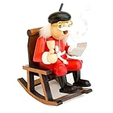 Rauchfigur mit Schaukelstuhl, Räucherfigur Opa, Handarbeit, Räuchermännchen,