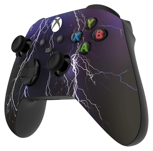 Image of Custom Controllerzz Wireless Controller for Microsoft Xbox Series X /S & Xbox One - Custom Soft Touch Feel - Custom Xbox Series X /S Controller (X /S Stormy Skies)