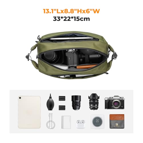 Image of K&F CONCEPT Camera Sling Bag Crossbody Bag Waterproof Camera Shoulder Backpack DSLR /SLR /Mirrorless Camera Case