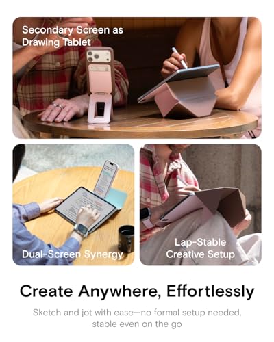 Image of MOFT Dynamic Folio Case for iPad Pro 12.9 inch (6th 2022 | 5th 2021 | 4th 2020), Slim Magnetic Stand Case with 20+ Viewing Angles, Auto Wake /Sleep, Ultra Thin, Peony