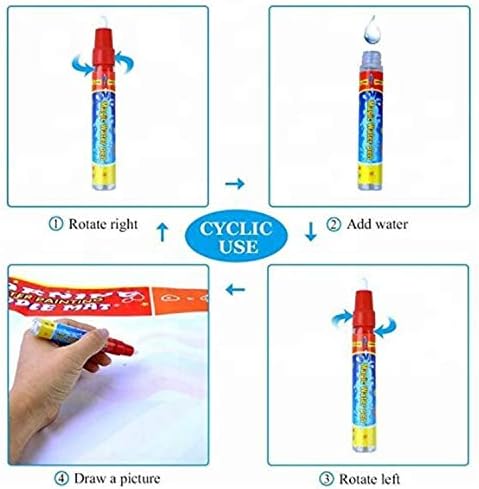 Water Doodle Mat for Toddler - Aqua Magic Mat Provides Hours of Fun - Perfect Magic Water Drawing Mat for Girls Age 3-4 - Exciting Aqua Doodle Mat for Kids - Coloring Water Drawing Pad for Toddlers
